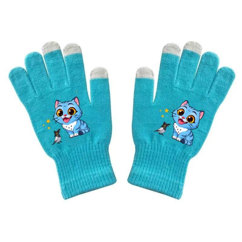 K Pop Demon Hunters Girls Gloves Woman Touch Screen Gloves Lady Winter Warm Cartoon Anime Accessories Cute Gift