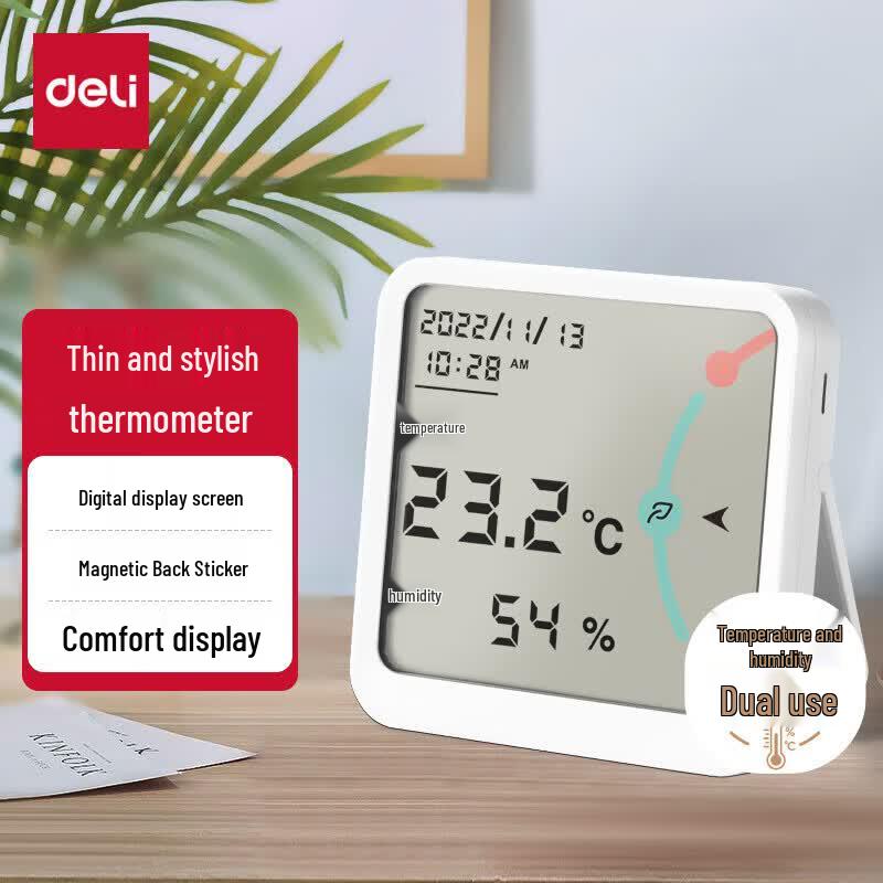 Deli NS873 Digital Temperature Humidity Monitor
