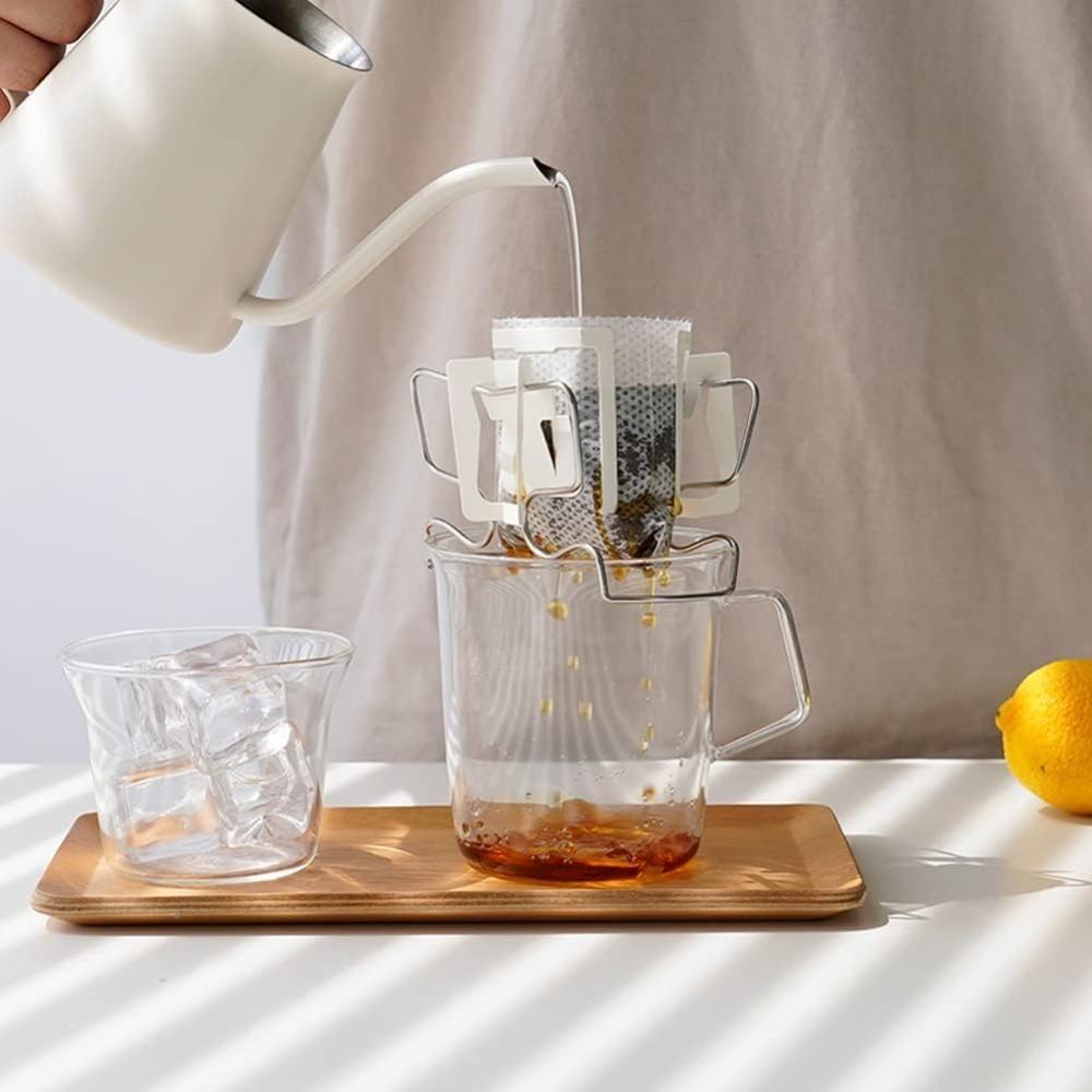 Coffee Drip Filter Bag Holder Reusable 304 Stainless Steel Japanese Filter Bag Holder Coffee Cup Drip Filter Paper Bag Holder