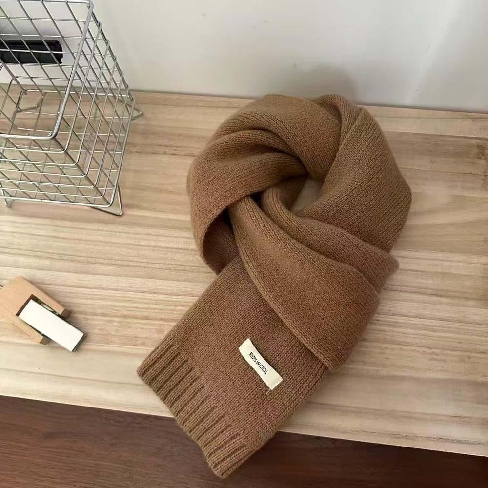 Soft Long Thickened Neckscarf Cold-proof Winter Warmer Scarf Large Knitting Wool Scarf  Autumn