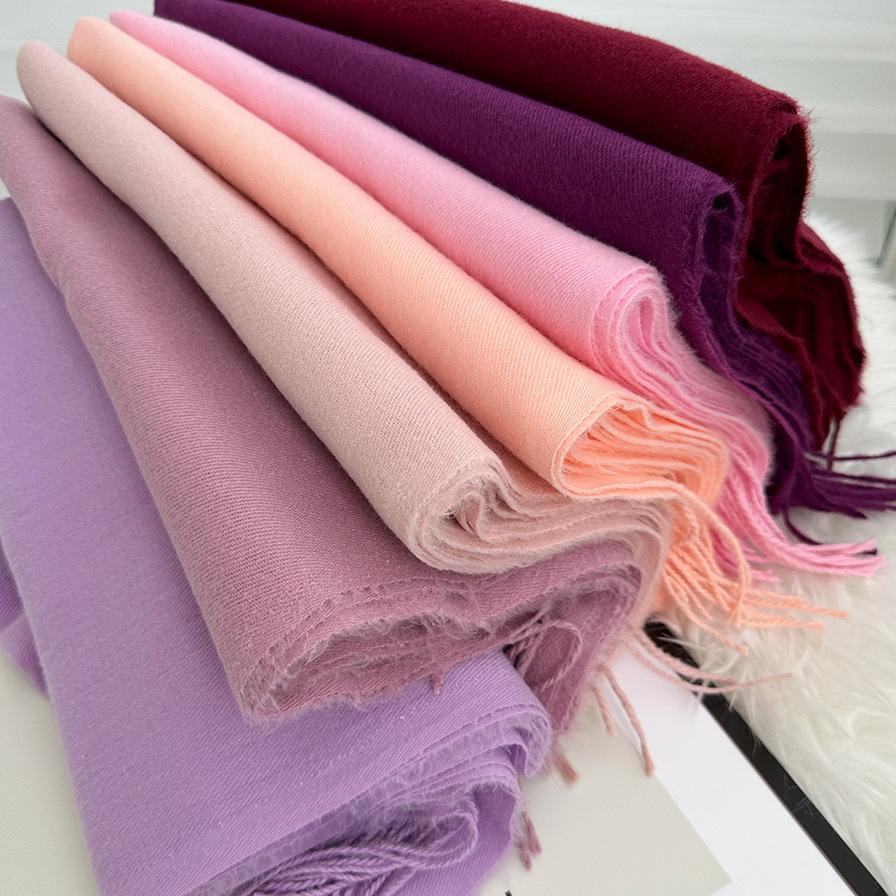 Scarf Women's Solid Color Winter New Fashion Mid Length Warm Scarf Shawl Scarf