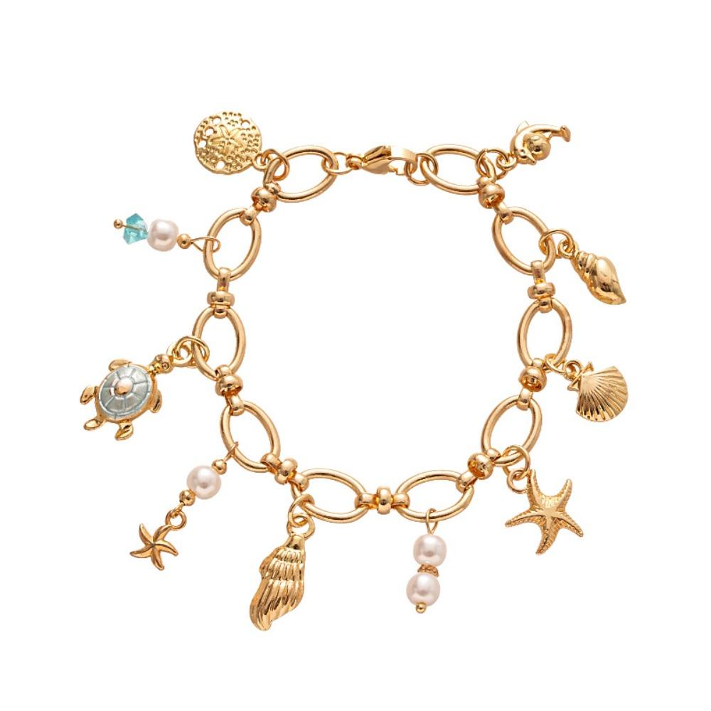 Exquisite Beach Bracelet Elegant Ocean Style Jewelry Hawaiian Style Simple Metal Bracelet  Women