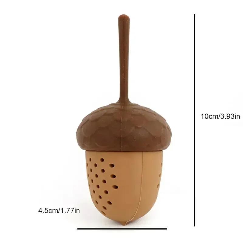 

Portable Cute Silicone Herbal Filter Acorn Shape Tea Tools Tea Bag Strainer Tea Infuser Gadgets Teaware Kitchen Accessories Gift