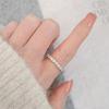 Baby s Breath Women s Real Diamond Band Ring Light Luxury Fashion Single Row Full Paved Diamond Finger Ring Jewelry
