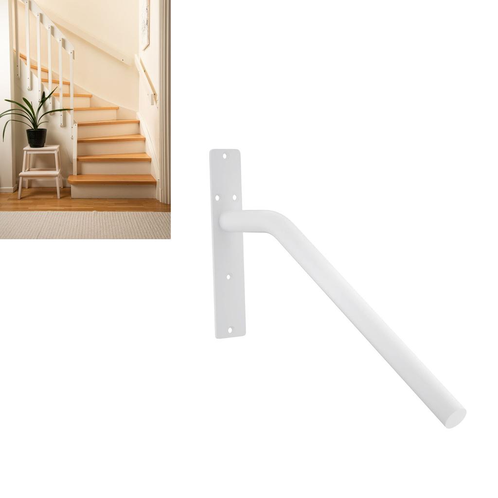 Wandmontage Treppengeländer Legierter Stahl Schwerlast Treppengeländer Haltegriff für Garage Weiß