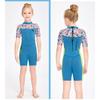 Kids 2.5mm Wetsuit Snorkeling Swimming Girls Full-Body Thermal Dive Suit Chloroprene Nylon Pink Blue