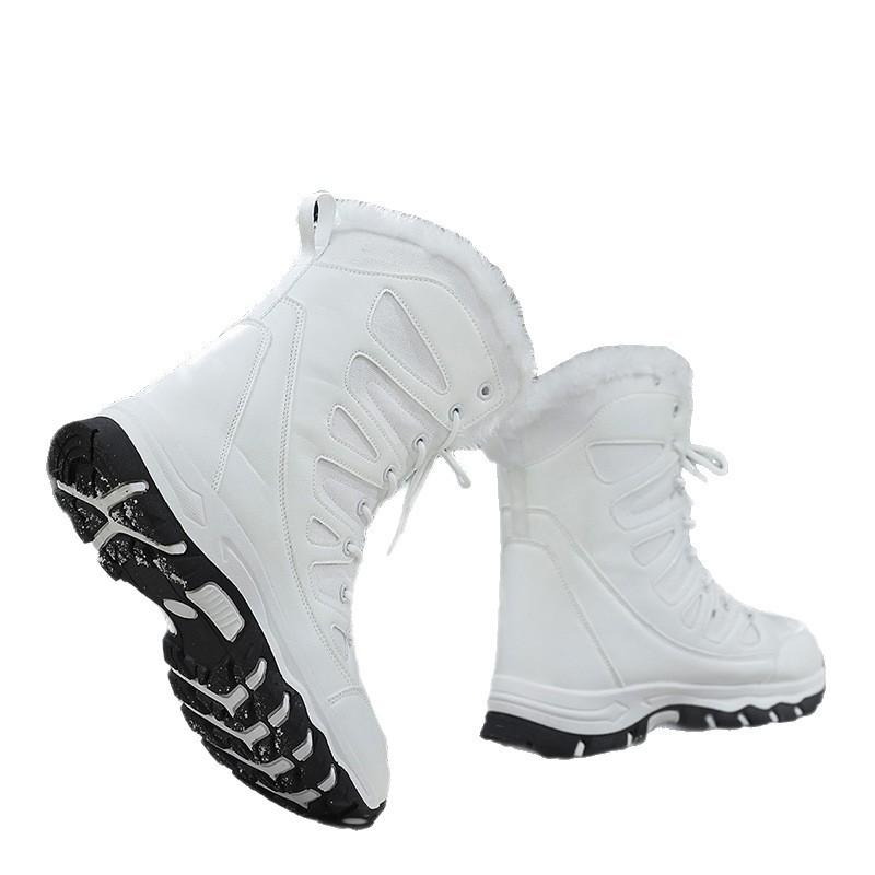 Winter outdoor travel sports Northeast large size snow boots women's velvet warm medium boots women's boots ski hiking shoes