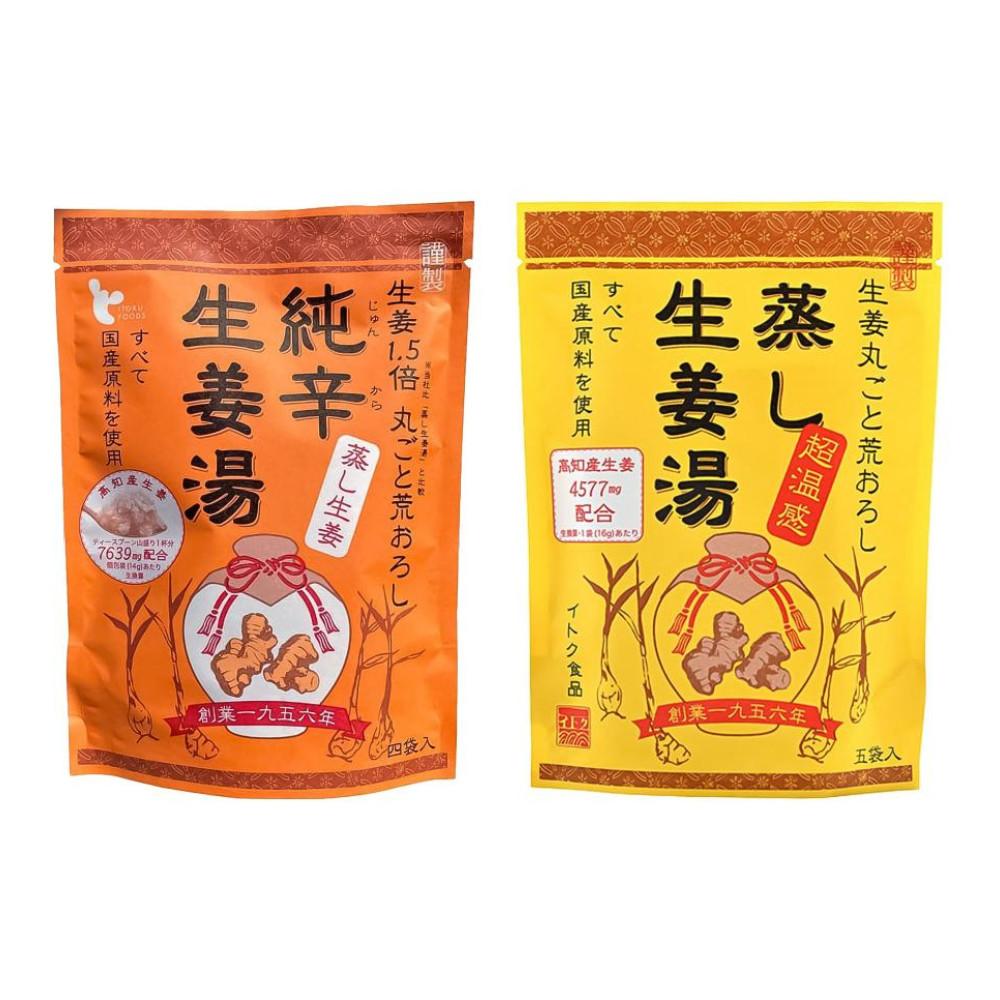 Япония Itoku Shokuhin Крупно натертый целый имбирь (Пряный имбирный чай / Паровой имбирный чай) Spicy Ginger Tea/4 Bags