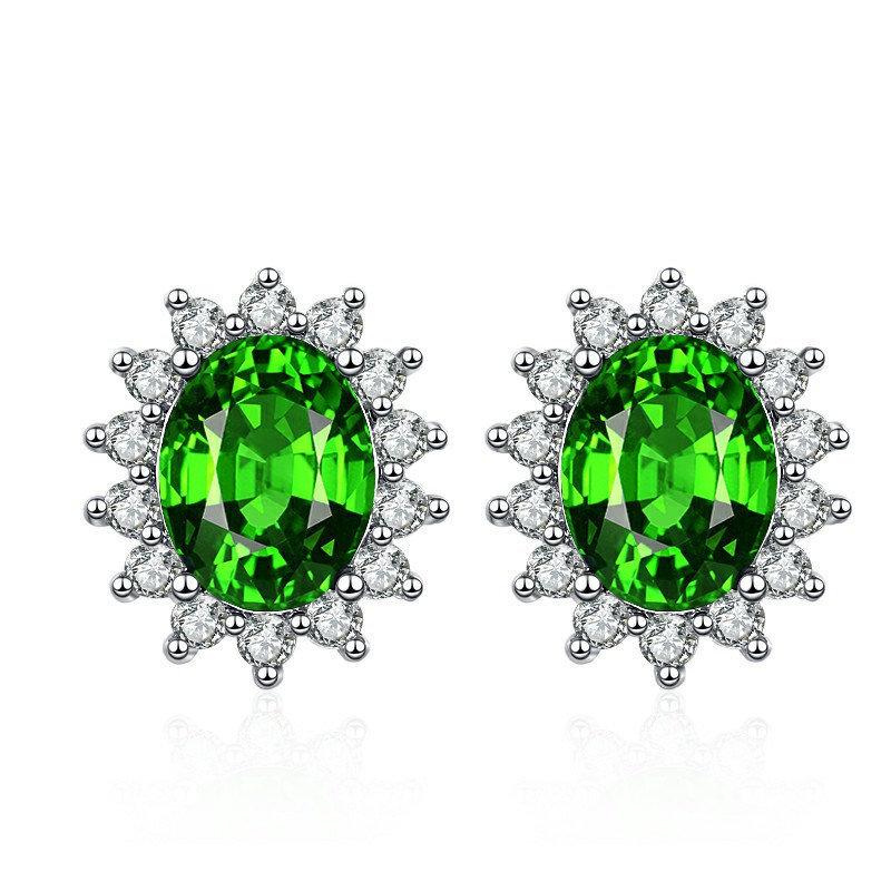 925 Sterling Silver Jewelry Women Fashion Cute Tiny Clear Crystal CZ Stud Earrings Gift for Girls Teens Lady E001