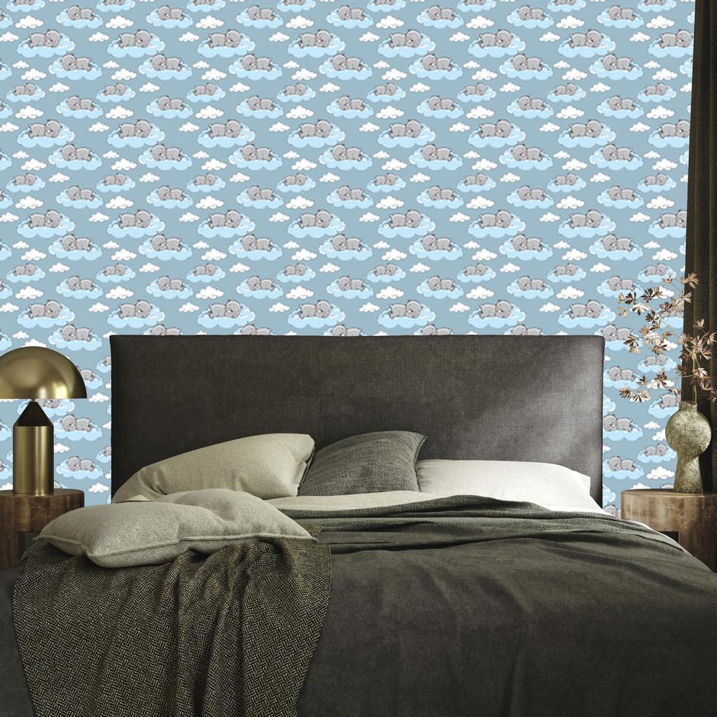 Sleeping Teddy Bears in the Clouds Wallpaper for Living Room and Bedroom 50x1000