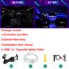 6IN1 8M RGB LED Atmosphäre Auto Innenraum Umgebungslicht Glasfaserstreifen Licht per App-Steuerung Neon LED Auto Dekorativ