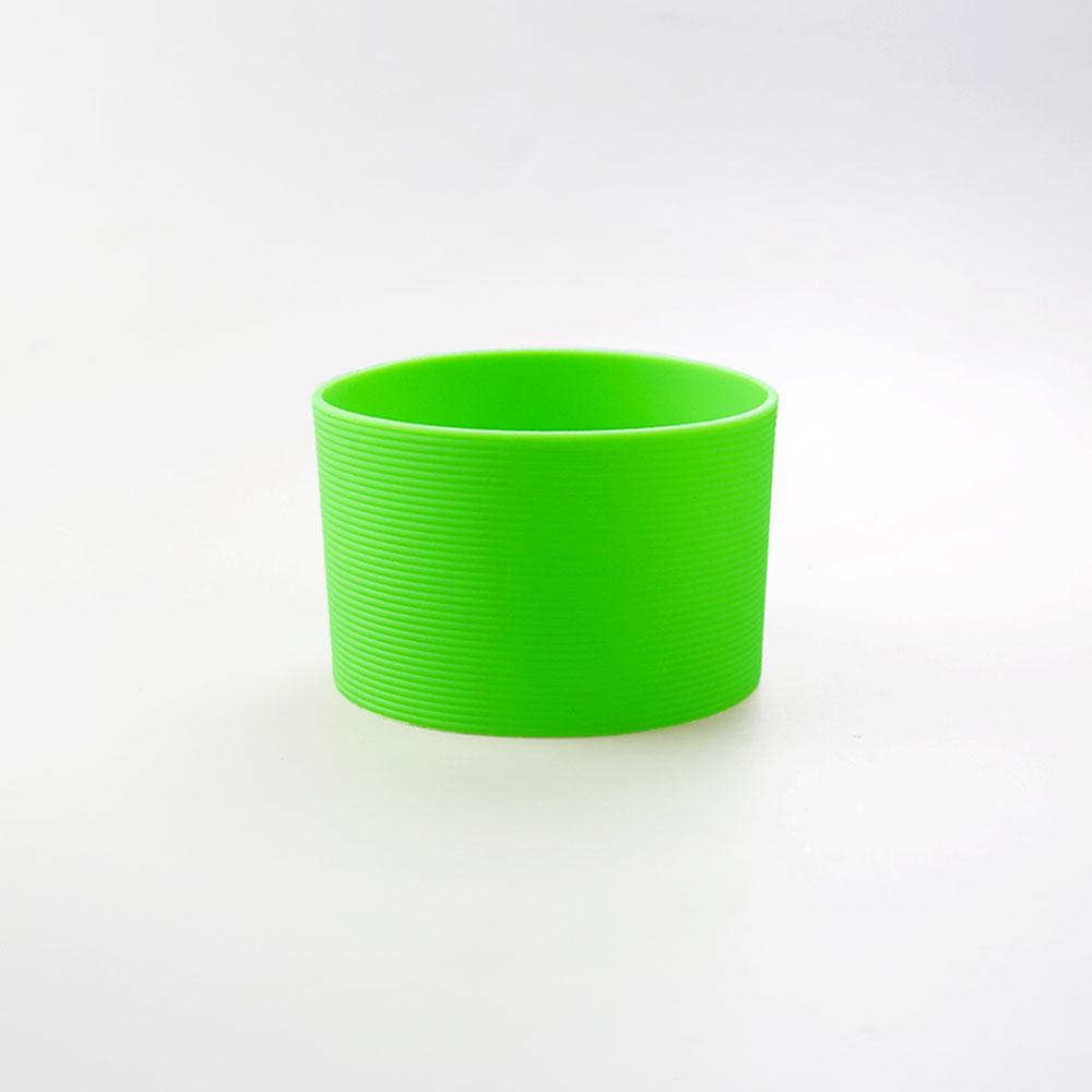 16 Colores 7.5CM Silicona Vidrio Taza Antideslizante Funda para Taza Aislamiento Antideslizante Cubierta Protectora 75MM Tapa de Taza con Raya Horizontal