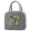 Portable Food Insulation for Traveling  Jungle Tiger Letter Printing Box Picnic Waterproof Oxford Zipper Insulation Lunch Bag