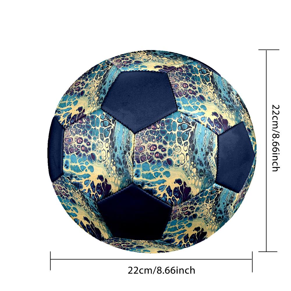 1PC Abstract Fluid Patterns Soccer Ball Size 5 Football Machine Sewn Indoor/Outdoor Universal Football Gift W103
