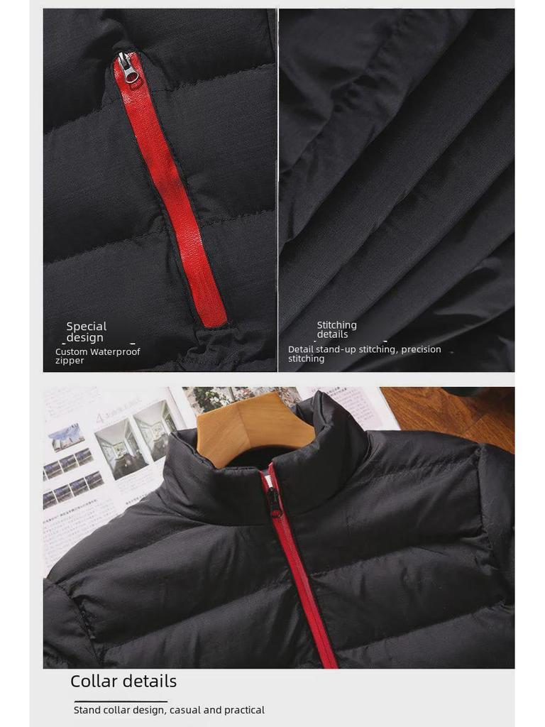 Men's Thickened Stand Collar Winter Sports Jacket - Casual  Warm  Fashionable Cotton Coat