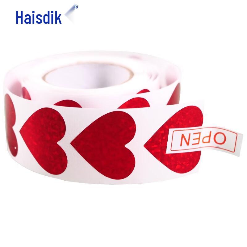 Haisidike Red Heart Sealing Stickers (4 Rolls)