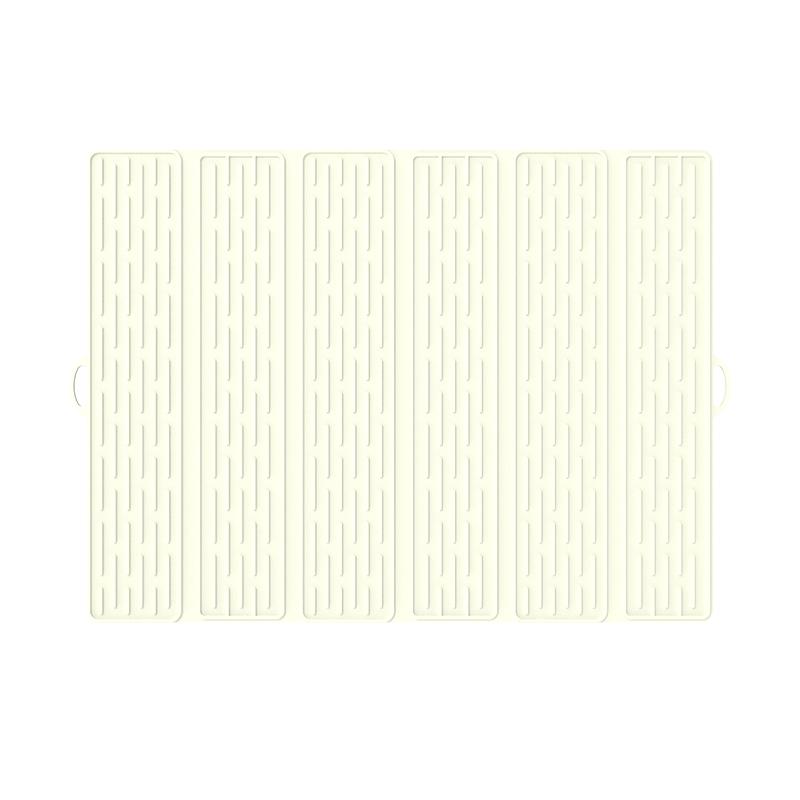 Silikon Abtropfmatte für Küchentheke, Zusammenklappbare Große Abtropfmatte, Trockenmatte, Rutschfeste Silikon Spülbeckenmatte