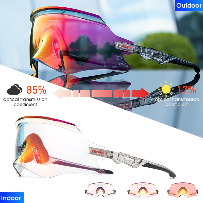 2026 Kapvoe Sport Sunglasses Road Bike Mountain Bicycle Cycl Glasses Riding Goggle Sports Eyewear for Man Women Cycling Glasses