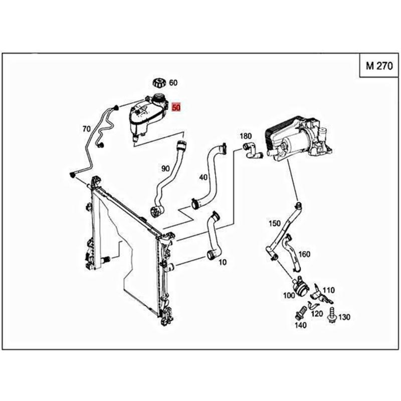 Kühlmittelbehälter 2465000049 für W246 W176 W156 A180 Ersatzzubehör