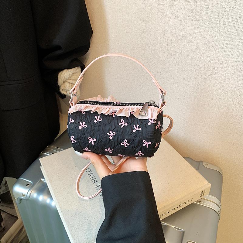 Niche Design Handbag Women's New High-end Sense Versatile Shoulder Messenger Bag Cylinder Small Bag