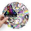 50 Rainbow DIY Graffiti Stickers: Waterproof, Versatile for Skateboards, Refrigerators, Helmets, and Water Bottles