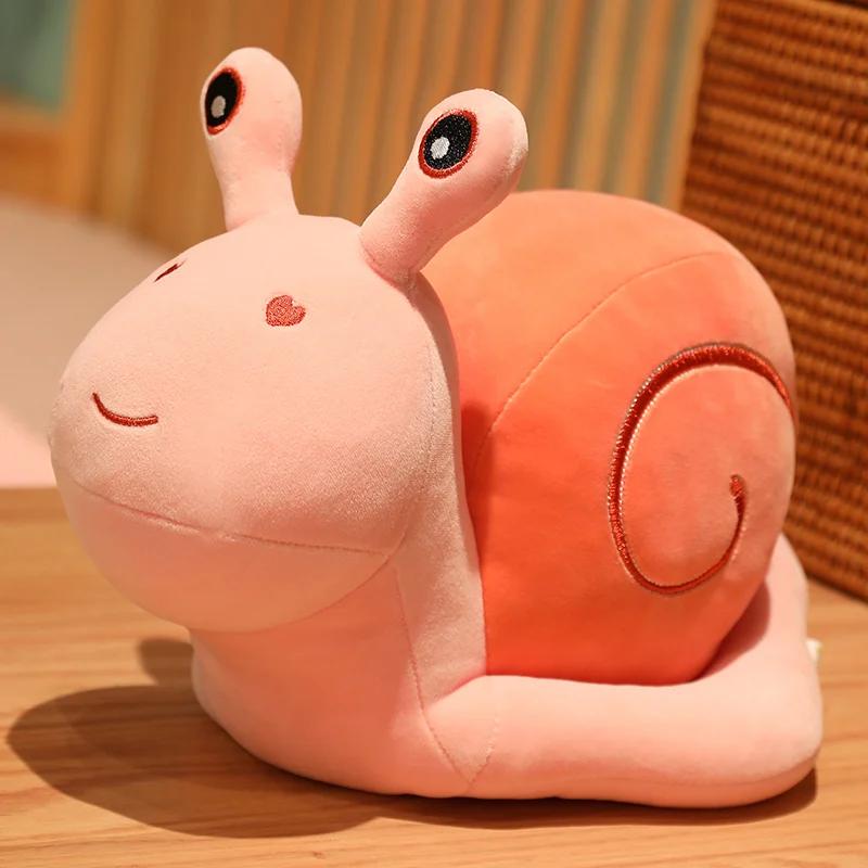 20-30cm Cartoon Snails Plush Toys Lovely Animal Pillow Stuffed Soft Kawaii Snail Dolls Sofa Cushion Cute Birthday Gift for Girls
