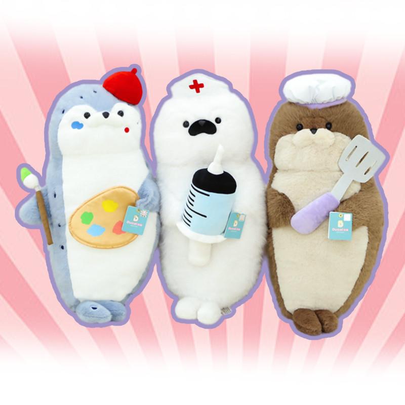 Seal Toy Plush Chef Nurse Painter Sea Sloth Stuffed Animal Doll Decor Cartoon