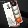Tao Ding Xuan Black Ceramic Colorful Zen Tea Cup Set