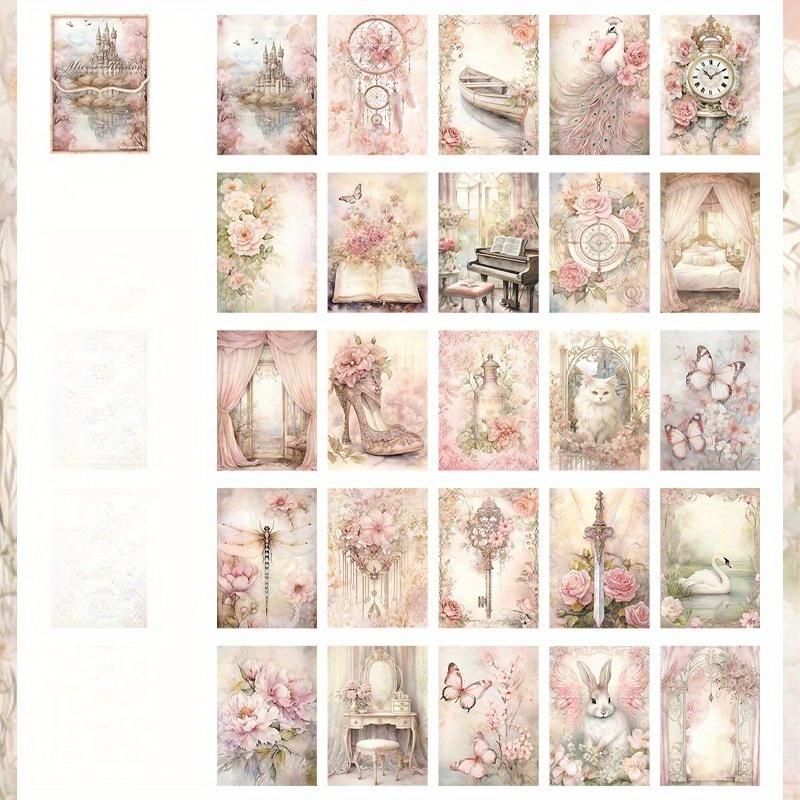 1PC Alice's Fantasy Series Dreamy Background Notebook DIY Material Base Card Paper Beautiful Day Notebook Material Pack