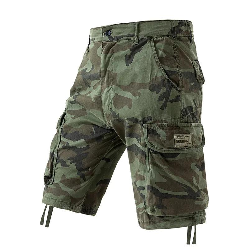 Herren Tarn Cargo-Shorts Outdoor Mehrere Taschen Baumwolle Freizeitshorts Sommer Atmungsaktive Shorts