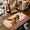 Of 4/6 Farmhouse Style Vintage Chicken Pattern Placemats, Measuring 12.0X18.0inch, Heat-Resistant Table Mats, Decorative And Washable, Suitable for