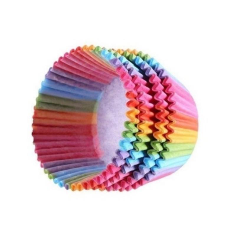 

100 шт., одноразовые стаканчики для кексов, стаканчики для кексов радужного цвета, бумажные вкладыши для кексов, формы для кексов, инструменты для выпечки, кухонные гаджеты, кухонные аксессуары 100pcs разноцветные