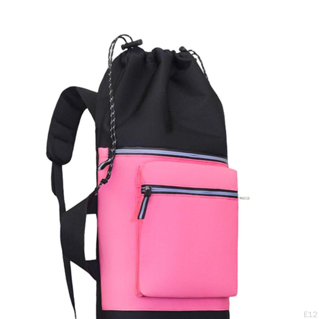 Skateboard Backpack Drawstring Closure Multifunctional Lightweight Longboard Carry Bag Organizer for