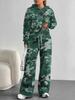 Dark Camouflage European And American Autumn And Winter Casual Long-Sleeved Suit Women'S Hooded Sweater And Trousers Two-Piece Set