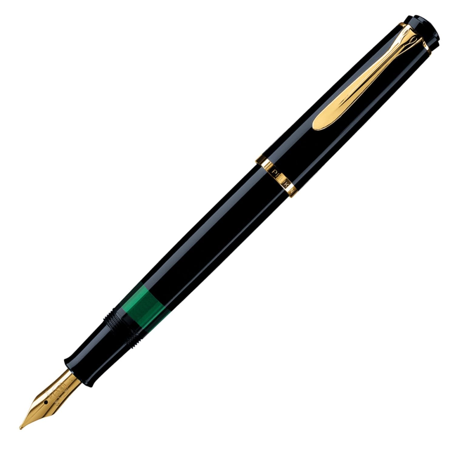 

Pelikan M200 Classic Black Fountain Medium Officially Imported Pen, Nib, чёрный