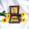 Gold Plated Shrinathji for Pooja Box - Premium Gold Shrinathji for Pooja Box| Pocket Temple Shrinathji with Charan Paduka| Unique Home, Office Gift