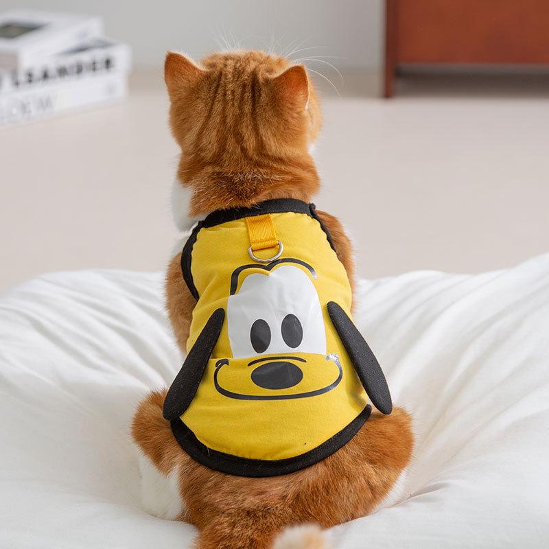 

Spring and Summer Thin Cute Cat Clothing Breathable Two-legged Kitten Puppy Suspender Teddy Puppy Dog Pet Clothing XXL (recommended weight 15-9kg)