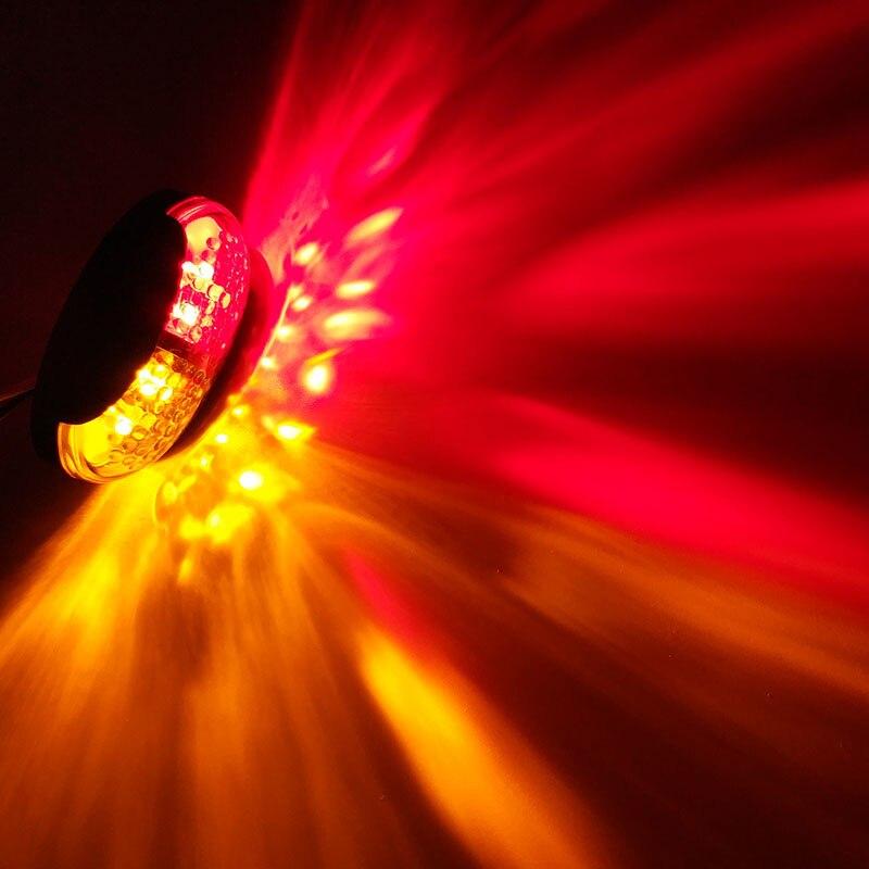 4LED 12V/24V Car Trailer Truck Clear Side Marker Indicator Light Lorry Lamp Amber + Red /Red / Amber / White