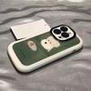 Oil Painting High-value Puppy Suitable for Apple 16 Mobile Phone Case IPhone 15 Promax Cute VIVOS19 Creative O