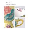 JOYYE Hand-Painted Camellia Ceramic Mug
