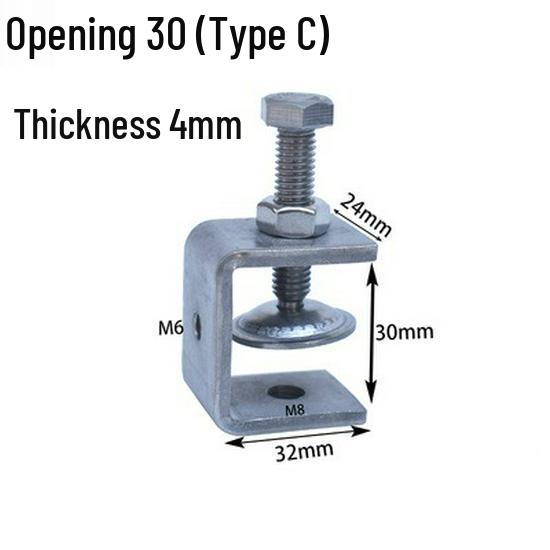 C304 Tiger Claw U-Shaped Stainless Steel Pipe Clamp
