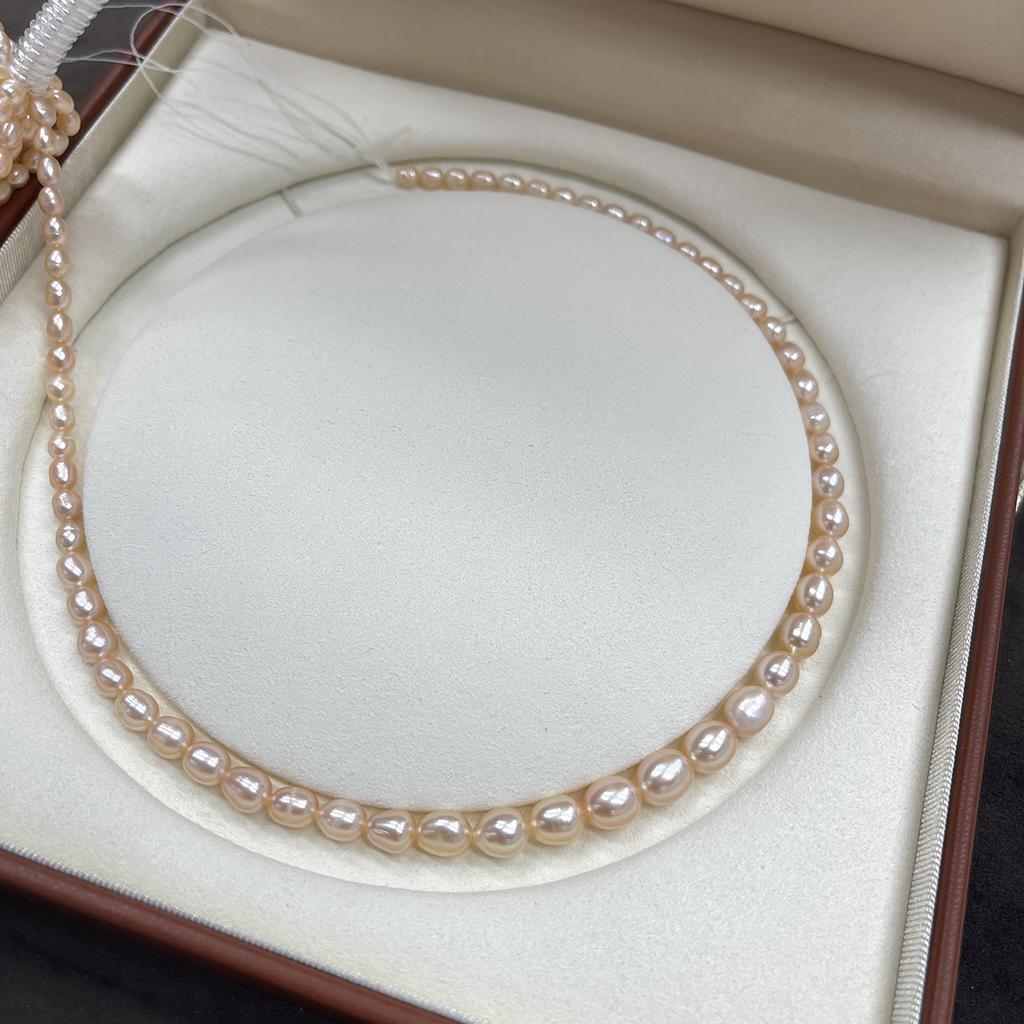 36cm Natural Freshwater Pearl Beads Strand 4-10mm Rice Pearls for Handmade Jewelry Making DIY Necklaces Bracelets Earrings Accessories, Luxury Gifts