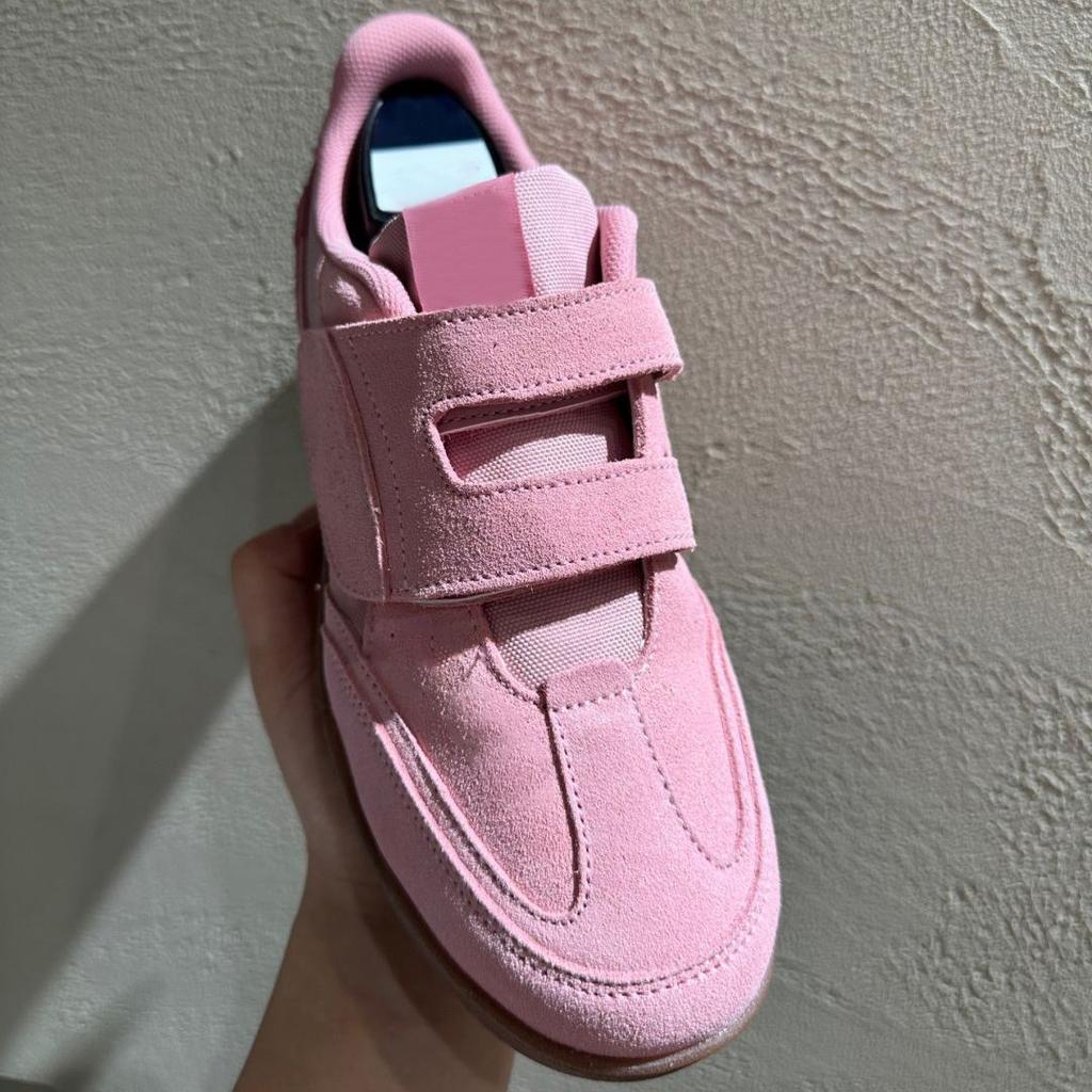 Cowhide version~ New leather Velcro thick-soled German training shoes women's suede retro sports and leisure shoes flat baseplate shoes