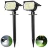 6PCS 23 LED Solar Lights Outdoor IP65 Waterproof Garden Lamp 3 Lighting Modes 2-in-1 for Yard Lawn Walkway Garage Landscape Spotlight