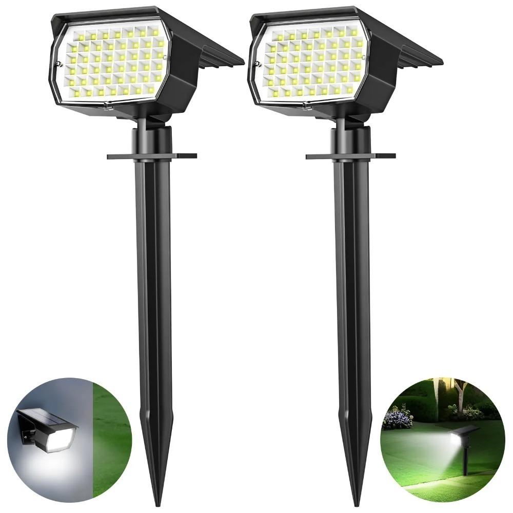 6PCS 23 LED Solar Lights Outdoor IP65 Waterproof Garden Lamp 3 Lighting Modes 2-in-1 for Yard Lawn Walkway Garage Landscape Spotlight
