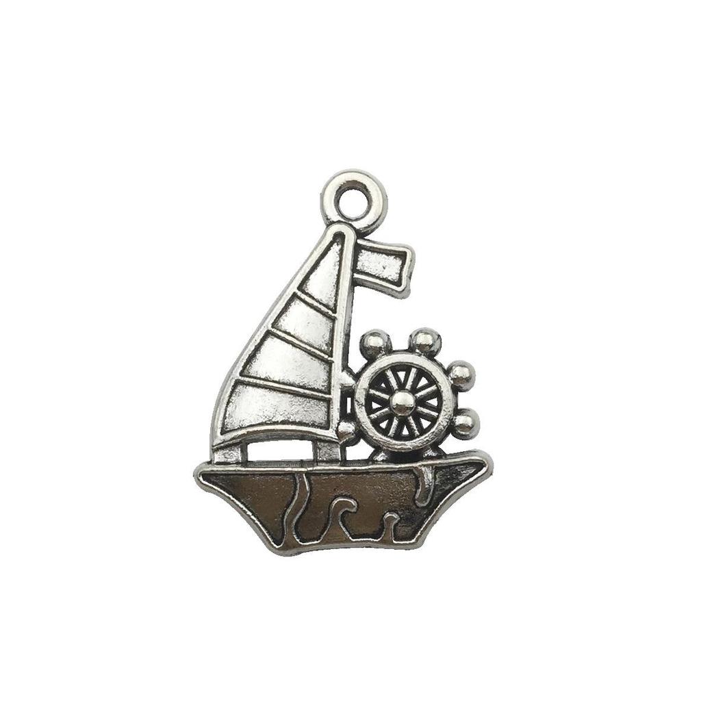 DIY Jewelry Accessories: Alloy Car, Ship, and Paper Airplane Bracelet, Earrings, and Pendant