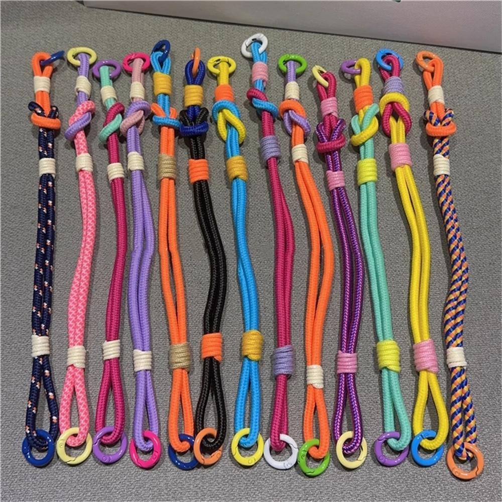 Korean Cute Colorful Mobile Phone Portable Anti-loss Lovely Knot Hand Bracelet For iPhone 16 Pro Max Samsung Flip 6 Coloed Rope