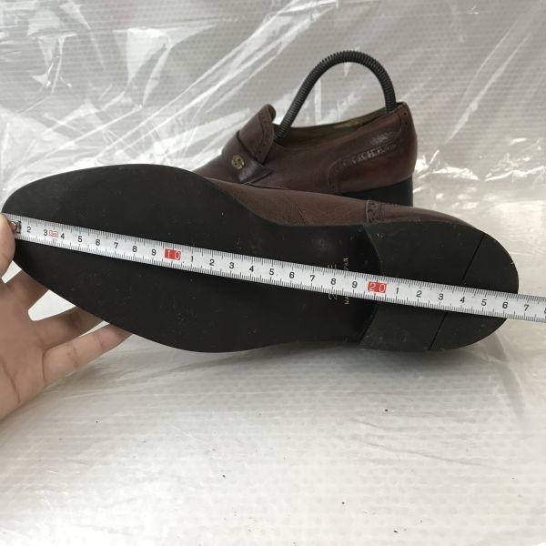 Vintage 90s Made In Japan Hope Deluxe Pebbled Leather Loafer Moccasin Dress Shoes Size 24.0EE Brown(USED)