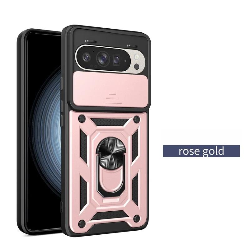 For Google Pixel 9 Pro 5G Case Armor Magnetic Holder Ring Bracket Shockproof Phone Case For Pixel 9 Pro XL 8A Lens Protect Cover
