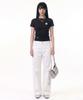 Damiswi Reflective Signature D-Logo Crop T-Shirt_Black